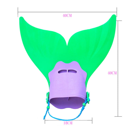 Pinna da nuoto regolabile con pinna da nuoto a forma di sirena per bambini, Diving Monopinna (Rosa), Diving Monofin (Verde), Diving Monofin (Blu)