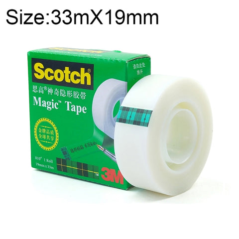 Nastro invisible magico 3M Scotch 810 Nastro transparent pour réparer les écrits, sans trace, dimensions : 33 mx 19 mm, taille : 33 m x 19 mm