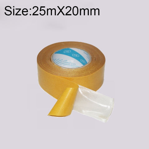 Nastro biadesivo resistente all'usura con base in tessuto a rete resistente, dimensions: 25 mx 20 mm, Taille: 25m x 20mm
