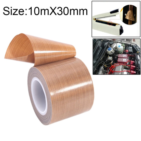 Nastro isolant thermique pour machine sigillante avec nastro en tessuto résistant à toutes les températures élevées en Téflon, dimensions : 10 mx 30 mm, taille : 10 m x 30 mm