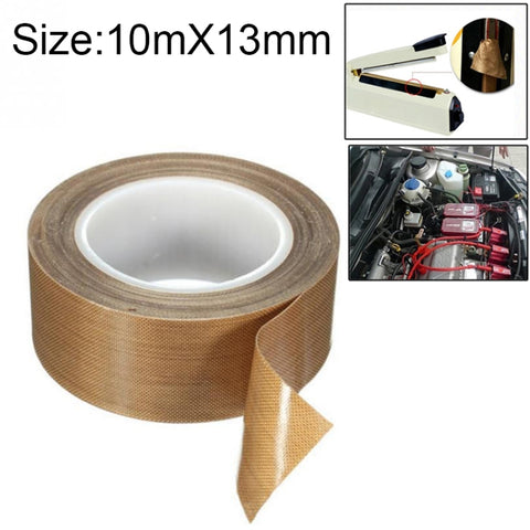 Nastro isolante termico per macchina sigillante con nastro in tessuto resistente alle alte temperature in Teflon, dimensioni: 10 m x 13 mm, Size: 10m x 13mm