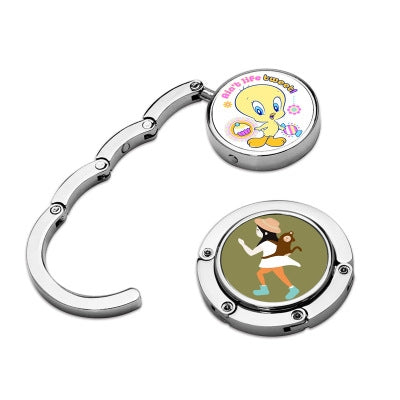 Gancio per borse con gancio pieghevole rotondo da 5 pezzi, longueur: 10,1 cm, consegna a colori casuale, Bag Hanger