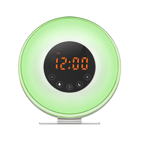Sveglia multifunzione con luce sveglia intelligente touch LED con radio FM, USB
