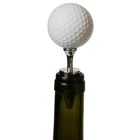 Tappo per bottiglia di vino rosso a forma di golf + tee, dimensioni: 10 x 4,2 cm, Golf + Tee Stopper