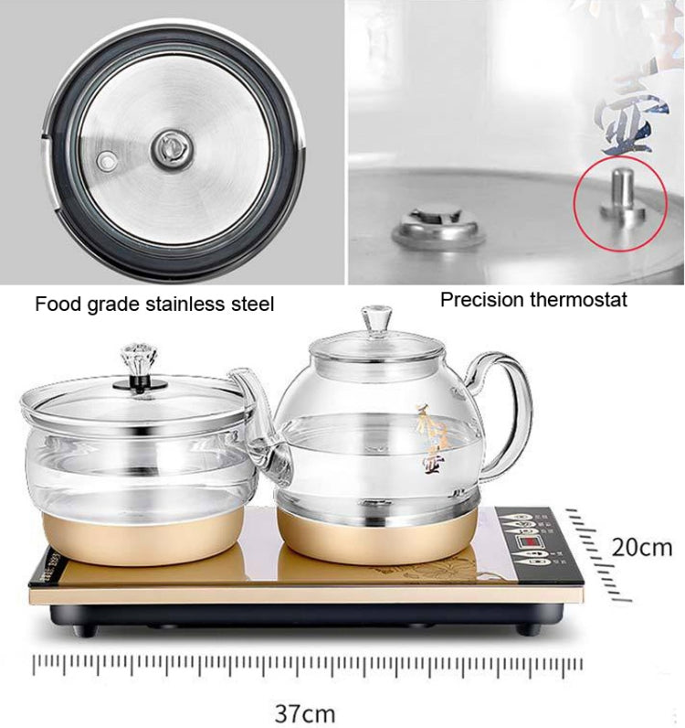 Tipo di pompaggio Automatico Aggiungi acqua Bollitore in vetro elettrico intelligente completo Pompaggio set fornello per tè bollito, Tea Stove Set