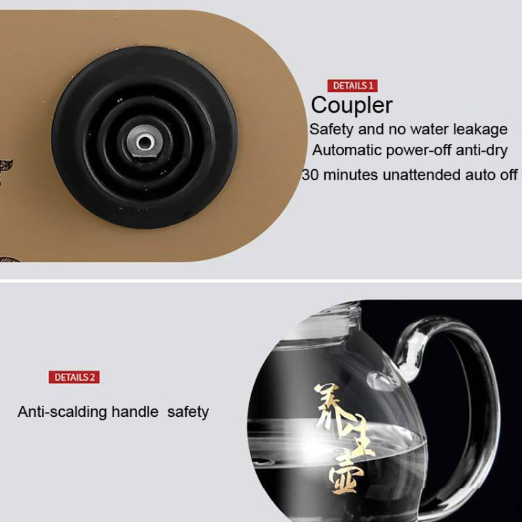 Tipo di pompaggio Automatico Aggiungi acqua Bollitore in vetro elettrico intelligente completo Pompaggio set fornello per tè bollito, Tea Stove Set