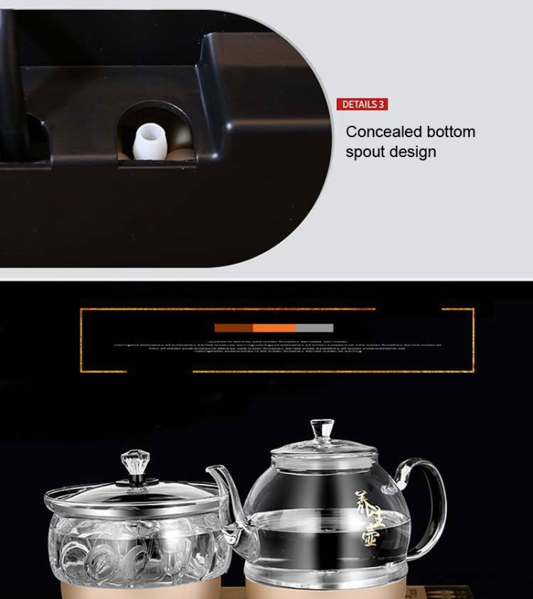 Tipo di pompaggio Automatico Aggiungi acqua Bollitore in vetro elettrico intelligente completo Pompaggio set fornello per tè bollito, Tea Stove Set