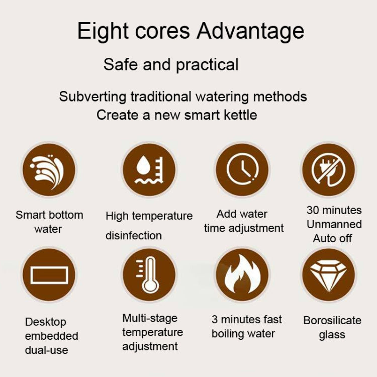 Tipo di pompaggio Automatico Aggiungi acqua Bollitore in vetro elettrico intelligente completo Pompaggio set fornello per tè bollito, Tea Stove Set