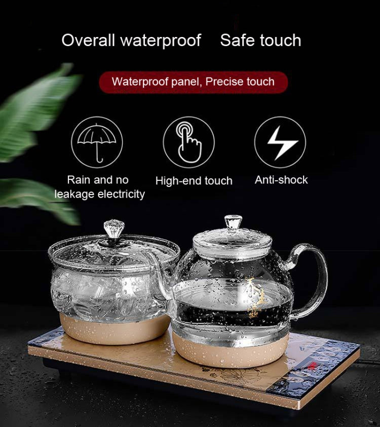 Tipo di pompaggio Automatico Aggiungi acqua Bollitore in vetro elettrico intelligente completo Pompaggio set fornello per tè bollito, Tea Stove Set