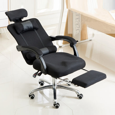 RC-10-1 Sedia per computer Sedia da ufficio Casa Esport Panno in rete Sollevato poggiapiedi ruotato Sedia reclinabile con piedini in lega di alluminio, Con piedini/poggiapiedi in lega di alluminio