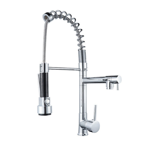 KE6024 Molla multifunzionale Disegno Water calda fredda Miscelazione Ugello Adattatore filtro water Rubinetto di risparmio depuratore water, Silver Black