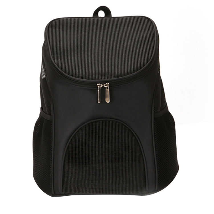 Zaino portatile pieghevole in nylon traspirante per animali domestici, dimensioni: 33 x 30 x 24 cm, Size: 33 x 30 x 24cm Black, Size: 33 x 30 x 24cm Cof...