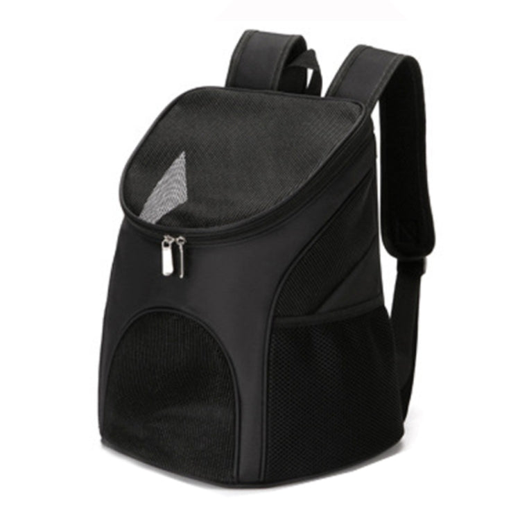 Zaino portatile pieghevole in nylon traspirante per animali domestici, dimensioni: 33 x 30 x 24 cm, Size: 33 x 30 x 24cm Black, Size: 33 x 30 x 24cm Cof...