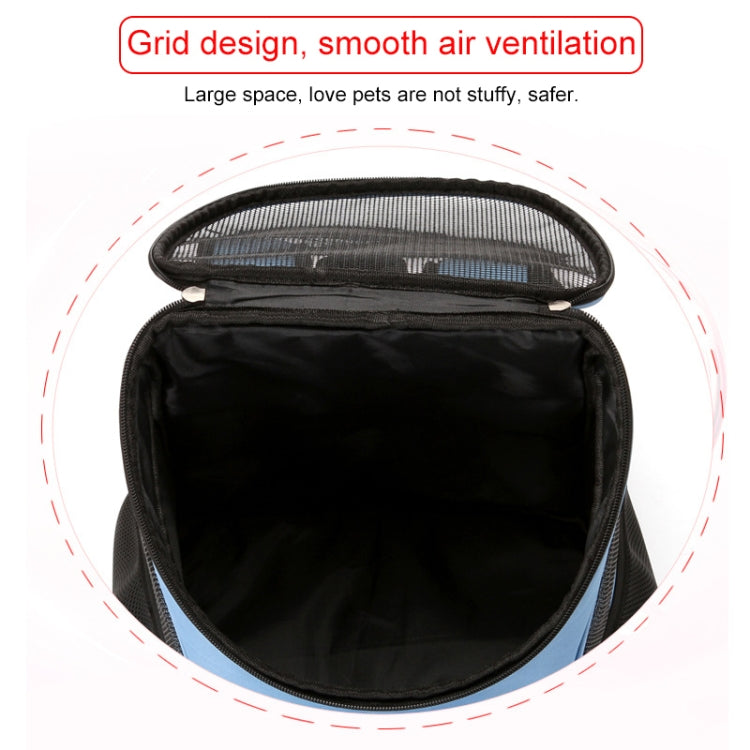 Zaino portatile pieghevole in nylon traspirante per animali domestici, dimensioni: 33 x 30 x 24 cm, Size: 33 x 30 x 24cm Black, Size: 33 x 30 x 24cm Cof...