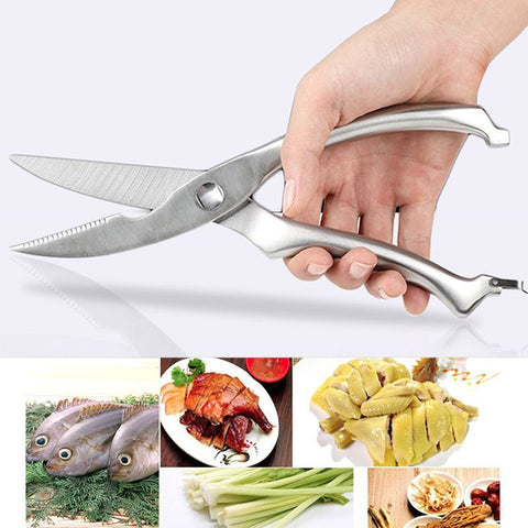Cesoia pour gadget de cuisine de 10 pollici par pollame de cucina, pesce, ossa di pollo, taglierina in acciaio inossidabile, confezione in blister, Blister Package