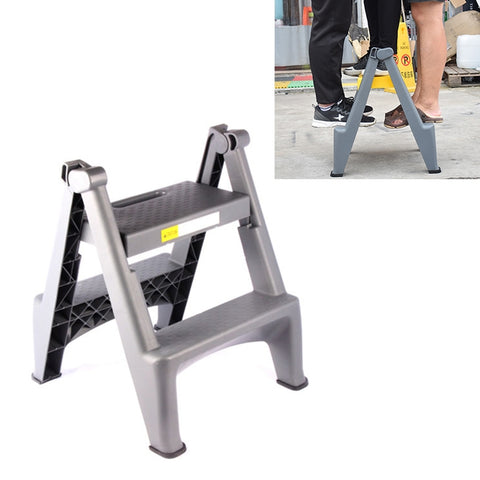 Sgabello per autolavaggio con scala pieghevole a doppia faccia in plastica spessa, Échelle pliante double face