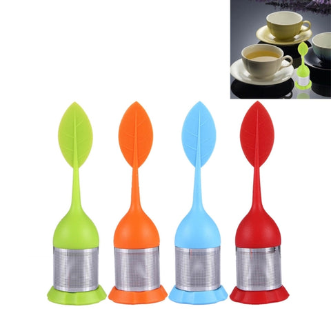 Silicone per Foglie Alimentare con Filtri da Tè in Acciaio