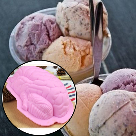 Stampo per dessert in silicone a forma di cervello umano, stampo per torta di Halloween, budino, Brain Shape