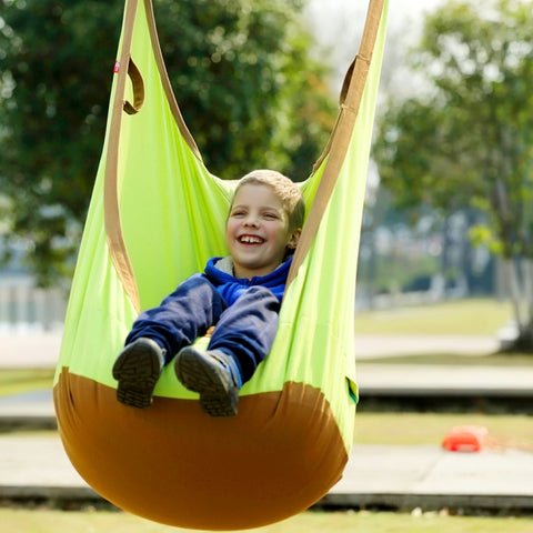 Amaca sospesa per giocattoli sportivi all'aria aperta in tela interamente in cotone per adulti e bambini, dimensioni: 55*75*145 cm, consegna colore casuale, Installazione su albero all'aperto