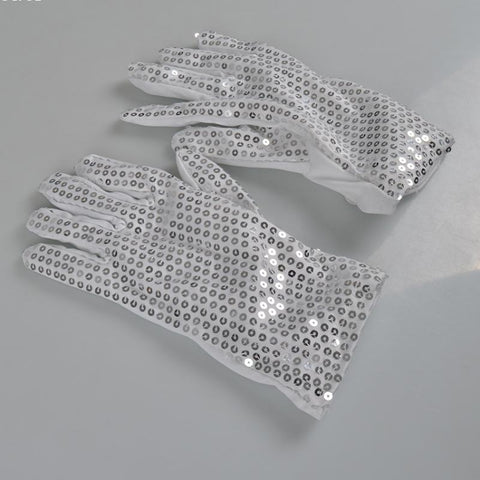 1 paio di guanti luminosi con paillettes Guanti con flash LED Forniture per danza e feste Halloween, Natale e altri accessori per festival, Sequins Glowing Gloves
