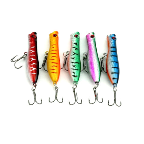Esche da pesca artificiali HENGJIA Popper 6 cm con ganci - Colore