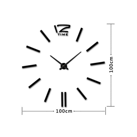 Orologio Muto Moderno da Parete 3D Fai da Te - 39 Pollici, Senza