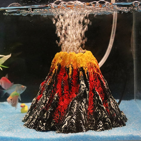 Albero Artificiale per Acquario con Decorazione Vulcanica in Resina -