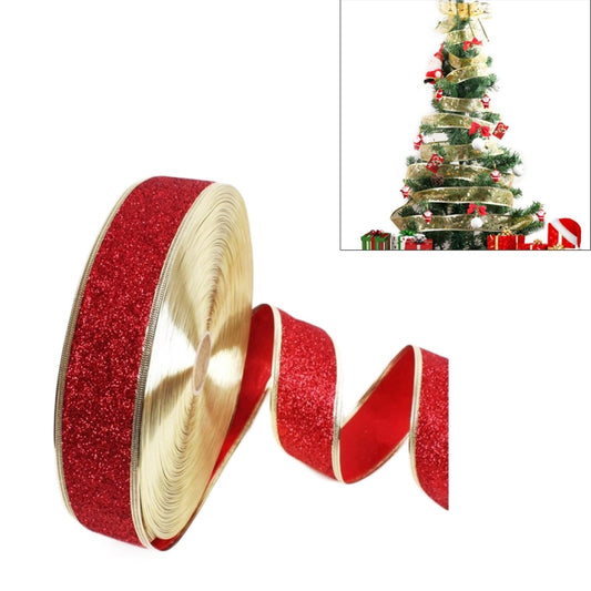 Nastro decorativo per albero di Natale in polvere glitterata da 2 m