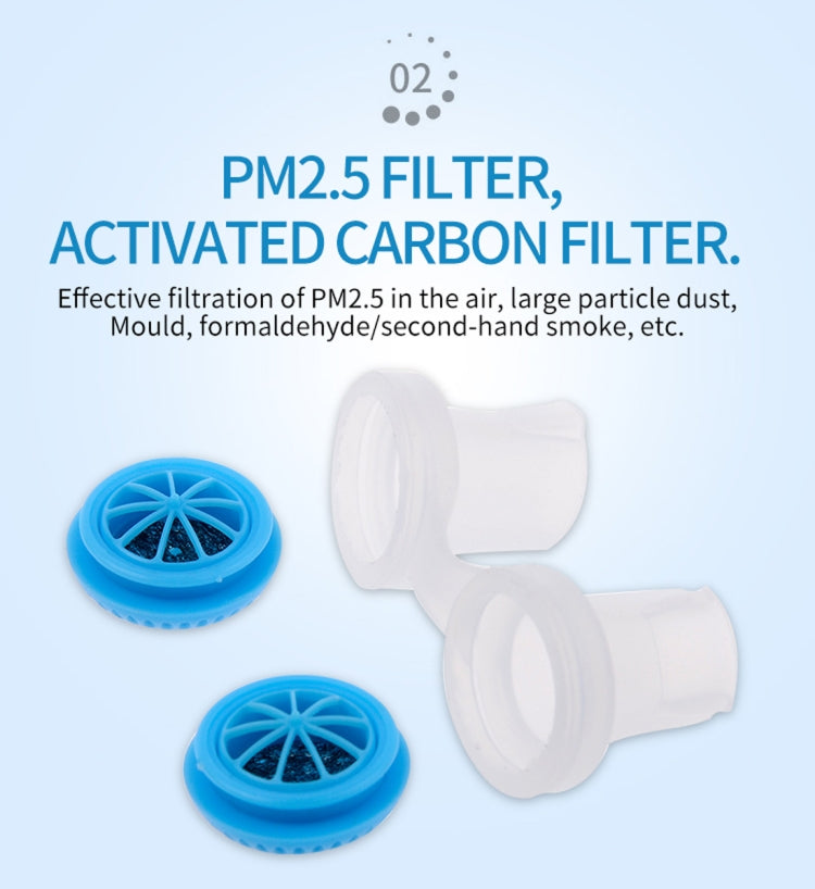 2 purificatori d'aria antirussamento in silicone ABS 2 in 1 - Novalix Store