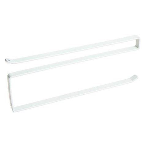 Portarotolo di carta igienica da cucina in metallo inossidabile Portarotolo di carta igienica Scaffale pensile Scaffale per pellicola protettiva, Dimensioni: 26 * 10,8 * 1,5 cm, Blanc