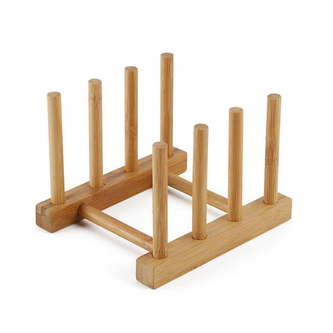 Portapiatti en legno massello, scolapiatti, dimensions: 14x12x10 cm, 3 Grille