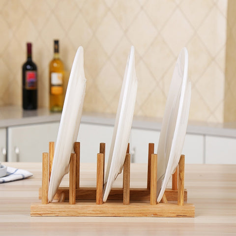 Portapiatti en legno massello pour scolapiatti, dimensions: 25,5x12x10 cm, 5 Grille