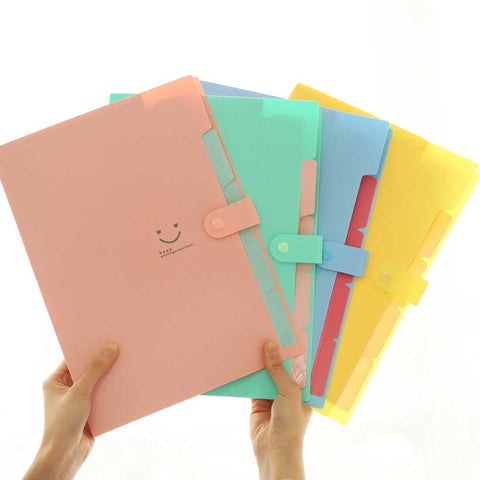 Borsa portadocumenti color caramello multistrato 5 nella cartella, consegna colore casuale, A201