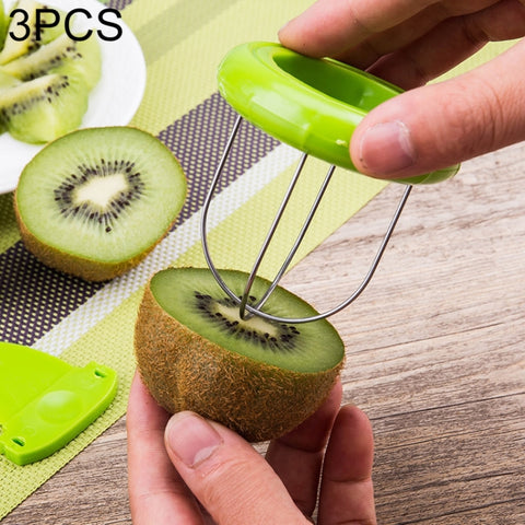 Pelapatate portable e speciale in ABS + acciaio inossidabile de 3 pezzi, consegna a colori casuale, 3 PCS Éplucheur de kiwis 3, 3 PCS Éplucheur de kiwis 2, 3 PCS Éplucheur de kiwis 1