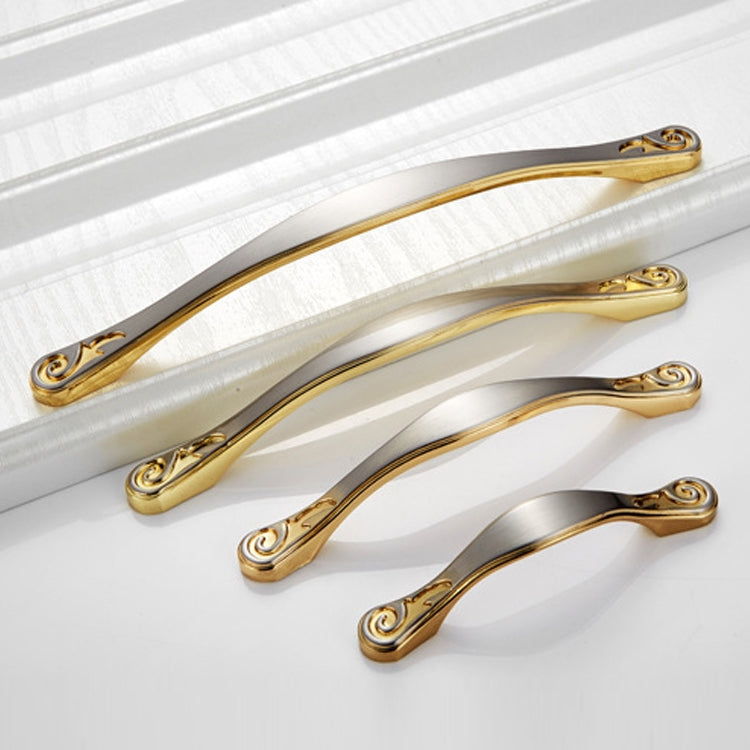 4041-128 Maniglia per mobile in lega di zinco doppia oro Passo: 128 mm, 4041-128 Double Gold - Novalix Store