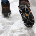 Un paio di coperture per scarpe da arrampicata con catena antiscivolo per ghiaccio da 8 denti, 8 Teeth Black, 8 Teeth Orange