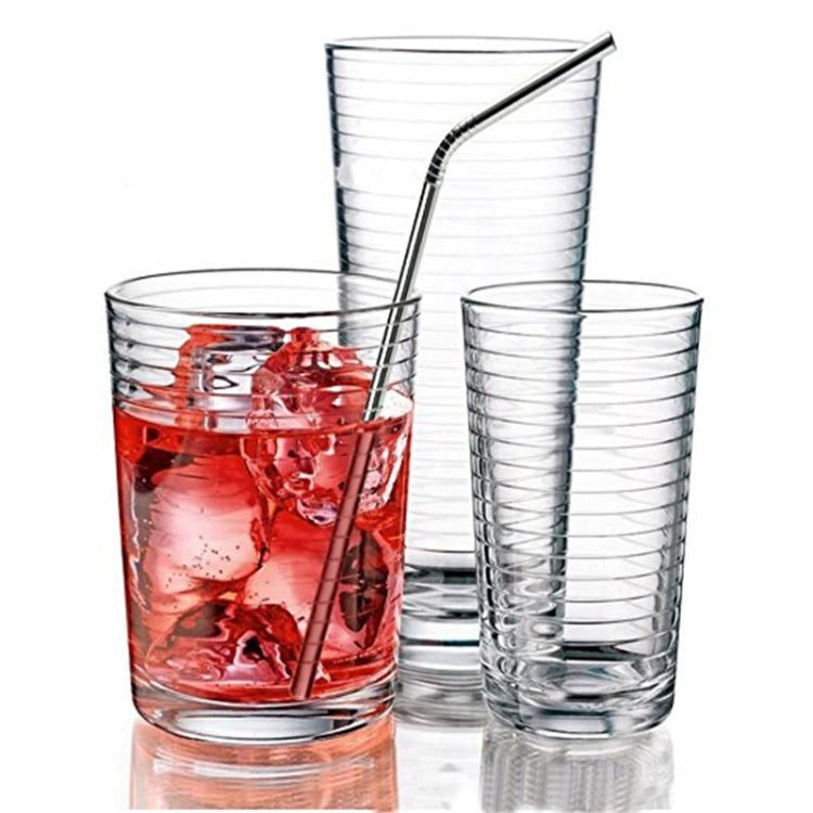 Reusable Stainless Steel Bent Drinking Straws Set with