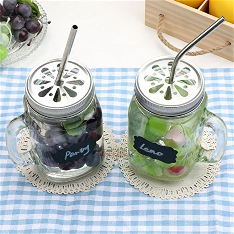 Reusable Stainless Steel Bent Drinking Straws Set with