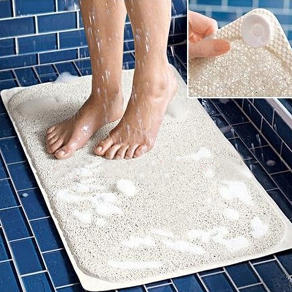 Tappetino per vasca da bagno rettangolare, resistente alle macchie, in PVC, antiscivolo, per uso domestico, dimensioni: 70 cm x 40 cm (bianco), 70cm x 40cm