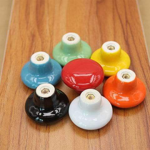 Maniglia per cassetto dell'armadio in ceramica smaltata moderna a colori letterari da 32 mm