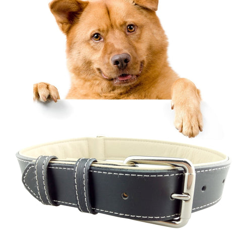 Collare per cani in pelle Prodotti per animali Collare per cani di grossa taglia, dimensioni: L, 2,5 * 51 cm, Size: L
