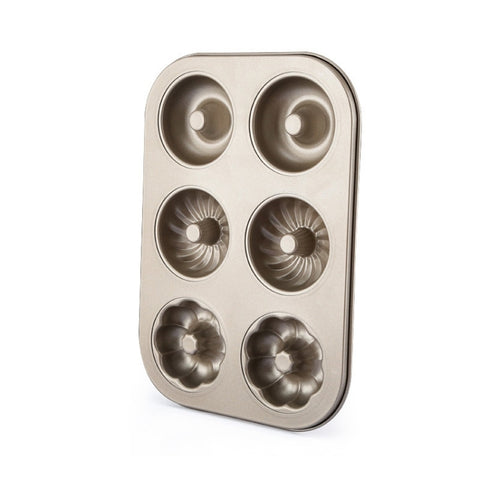 Stampo per Biscotti e Torte a Forma di Fiore - Set di 3 in Oro con 6