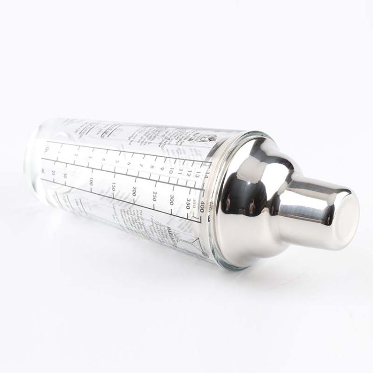 Stainless Steel Cocktail Shaker with Scale - 450ml Capacity