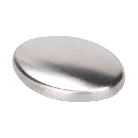 Sapone per le mani ovale in acciaio inossidabile per la pulizia portatile che elimina gli odori, consegna in stile casuale, Oval