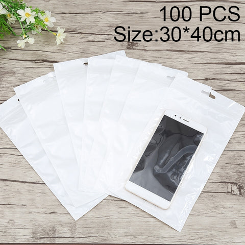 Sacchetti trasparenti per gioielli 30x40 cm con foro per appendere,