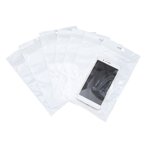100 pezzi 32 x 45 cm con foro per appendere, trasparente, bianco, perla, gioielli, sacchetto per imballaggio con chiusura a zip, stampa e dimensioni personalizzate sono benvenute, 32*45cm