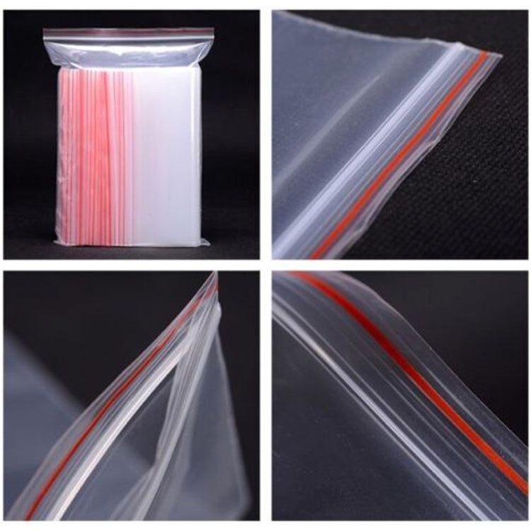 100pcs/pack PE Self Sealing Clear Zip Lock Packaging Bag, 16cm x 24cm, Custom Printing and Size are welcome, 16*24cm