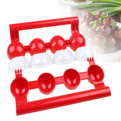 Utili polpette per principianti, polpette di pesce, cucina, polpette ripiene fatte in casa, strumenti per cucinare in casa, ABS Red