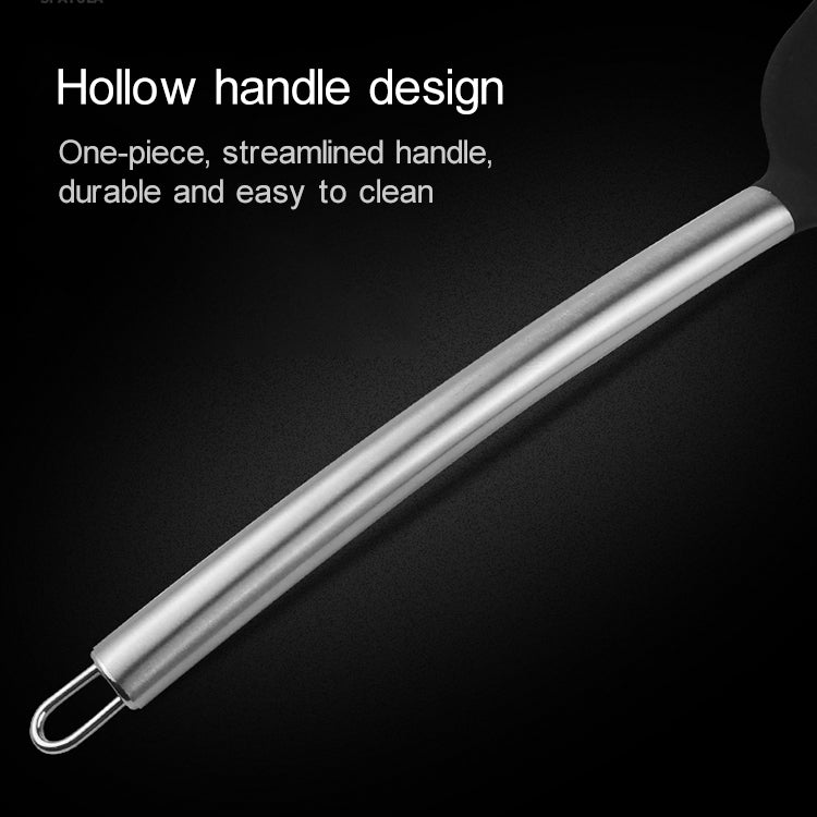 Fetta di cottura in silicone resistente alle alte temperature con manico in acciaio inossidabile kn605, Black, Grey, Red