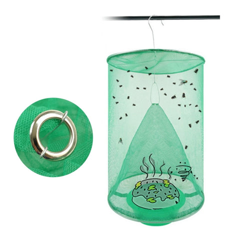Cacciatore di mosche automatico sospeso pieghevole da 3 pezzi, gabbia per mosche indotta, Fly Cage
